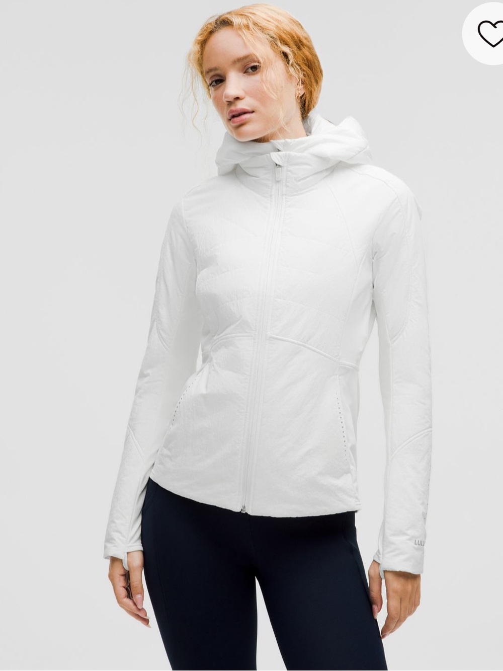 Lululemon Another Mile Jacket Lightweight White Hooded